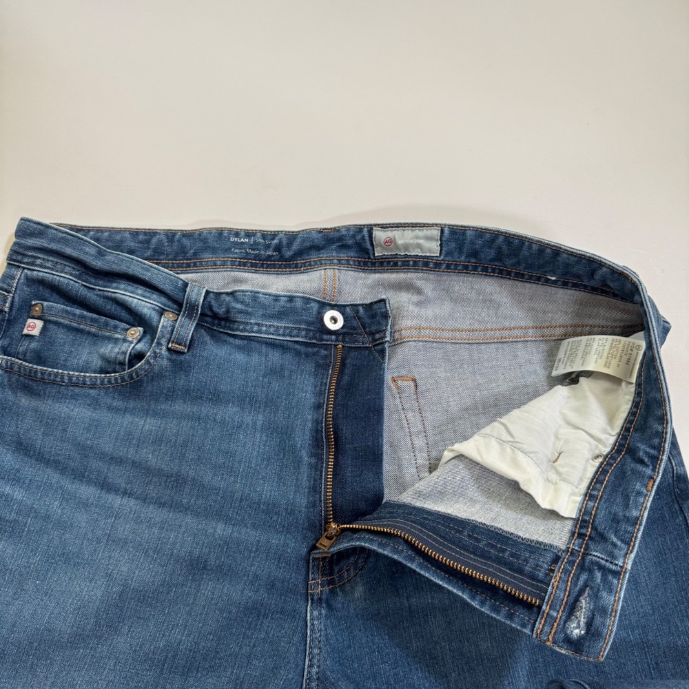 AG Adriano Goldschmied Dylan Slim Skinny Blue Japanese Denim Jeans 38x34 - Picture 7 of 10